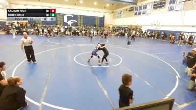 85 lbs Round 5 - Derek Cruz, Legacy Wrestling Center vs Aaliyah Khan, Threshold Wrestling Club