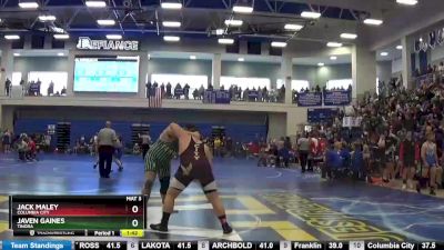 285 lbs Champ. Round 2 - Javen Gaines, TINORA vs Jack Maley, Columbia City