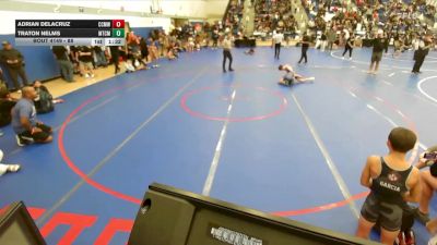 88 lbs Semifinal - Traton Nelms, Mantanona Training Center MTC vs Adrian Delacruz, Central Coast Most Wanted