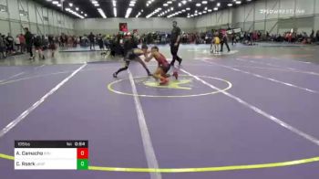 105 lbs Consolation - Aaron Camacho, Bolingbrook Junior Raiders vs Colton Roark, Unaffiliated