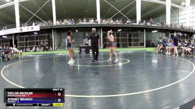 100 lbs Round 5 (6 Team) - Taylor Keckler, Pennsylvania Red vs Sydney Branch, Virginia