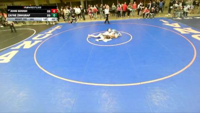 144 lbs Cons. Round 3 - John Gough, Unattached vs Zayne Zinkgraf, Unattached
