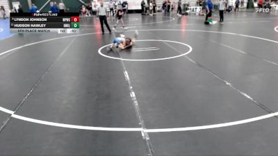 52 lbs 5th Place Match - Lyndon Johnson, West Point Wrestling Club vs Hudson Hawley, Hawks Wrestling Club (Lincoln)