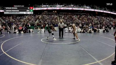 1A 120 lbs Quarterfinal - Anton Pontoon, North Rowan High School vs Efrain Rivera, Polk County High School