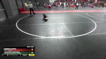 88 lbs Quarterfinal - Trapper Hoffman, Sarbacker Wrestling Academy vs Corbyn Weiss, Crass Trained