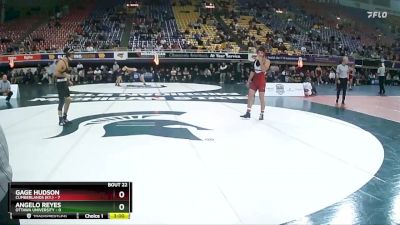 141 lbs 2nd Wrestleback (16 Team) - Gage Hudson, Cumberlands (Ky.) vs Angelo Reyes, Ottawa University