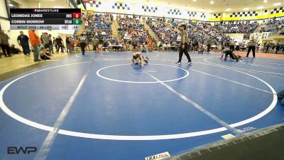 66 lbs Rr Rnd 1 - Leonidas Jones, Bartlesville Wrestling Club vs Corbin Morrow, Wyandotte Youth Wrestling
