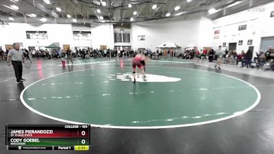 165 lbs Cons. Semi - Cody Goebel, Wisconsin vs James Pierandozzi, St. Cloud State