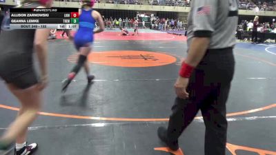 132 lbs Semifinal - Allison Zarnowski, Lignum vs Geanna Lemke, Tremont