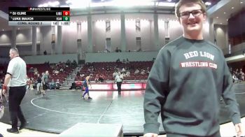 113 lbs Cons. Round 3 - DJ Cline, Richlands Wrestling Club vs Luke Mauch, FCA Hurricanes