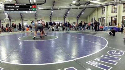 285 lbs 3rd Place Match - Steven Marra, Mount Union vs Jonah McCoy, St. Vincent