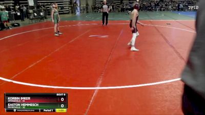 88 lbs Semis & 1st Wrestleback (8 Team) - Easton Hemmesch, Paynesville vs Korbin Imker, Springfield