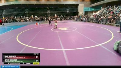 37-42 lbs Round 2 - Davinie Ross, Greenwave Youth Wrestling vs Ava Barros, Fallon Outlaws Wrestling Club