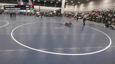 98 lbs Champ. Rd Of 16 - Nixen Thiele, MTC - MANTANONA TRAINING CENTER vs Bode Hutchinson, Scoring Edge Wrestling Center