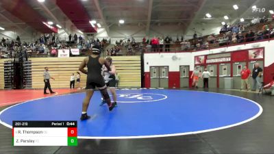 201-219 lbs Round 2 - Ronnie Thompson, Center Grove vs Zane Parsley, Franklin Central