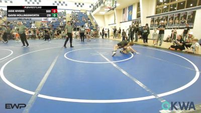 75 lbs 2nd Place - Jude Rivers, Barnsdall Youth Wrestling vs Gavin Hollingsworth, Coweta Tiger Wrestling