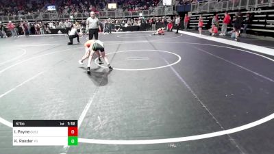 67 lbs Quarterfinal - Ike Payne, Quezada Wrestling Academy vs Kade Roeder, Young Guns (IL)