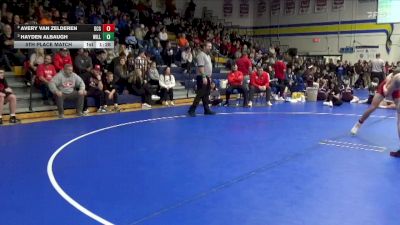 132 lbs 5th Place Match - Hayden Albaugh, Williamsburg vs Avery Van Zelderen, Dallas Center-Grimes