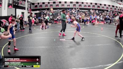 70 lbs Semifinal - Clayton Smith, Mighty Warriors Wrestling Acad vs Reed Marchant, Legacy Elite Wrestling Club