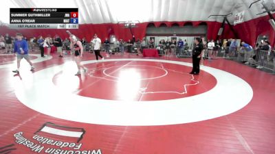 145 lbs 1st Place Match - Summer Guthmiller, Jackrabbit Wrestling Academy vs Anna O'Rear, Mission Athletics