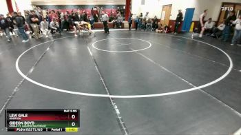 120 lbs Cons. Round 4 - Gideon Boyd, Lingle-Ft. Laramie/Southeast vs Levi Gale, Riverton