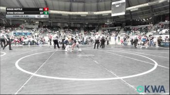 140 lbs Consi Of 8 #2 - Ridge Nuttle, Woodland Wrestling Club vs Jovee Sitzman, Tulsa Blue T Panthers
