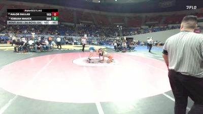 3A Boys 126 lbs Cons. Semi - Kalob Dallas, Yamhill-Carlton Boys vs Tobijah Mauck, Banks Boys