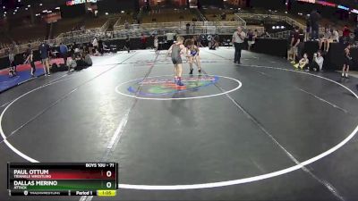 71 lbs Cons. Round 2 - Paul Ottum, Triangle Wrestling vs Dallas Merino, Attack