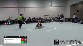 106 lbs Finals (2 Team) - Austin Bickerton, Roundtree vs Will Attickson, Oklahoma Black Ops