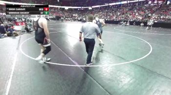 D1-285 lbs Champ. Round 1 - Brendan Grabot, Kenosha Indian Trail vs Brok Carolfi, Marshfield