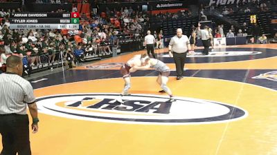 1A 165 lbs 5th Place Match - Tyler Jones, West Chicago (Wheaton Academy) vs Abram Davidson, Tolono (Unity)