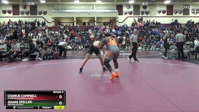 190 lbs Round 3 - Gianni Speller, Waterloo East vs Charlie Campbell, Clarion-Goldfield-Dows