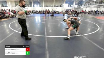 132 lbs Semifinal - Adam Schaeublin, Saint John's Prep vs Austin Monteiro, Minnechaug