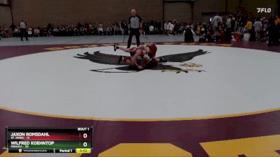 75 lbs Semis (4 Team) - Jaxon Romsdahl, St. James vs Wilfred Koehntop, MAHACA