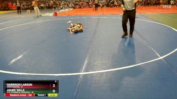 60 lbs Semis & 1st Wrestleback (8 Team) - Harrison Larson, Worthington vs Asher Wills, Z-M (Zumbrota-Mazeppa)