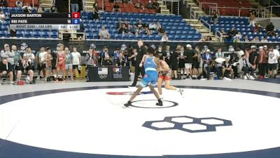 100 lbs Champ. Rd Of 64 - Jaxson Barton, Illinois vs Rei Pate, Virginia