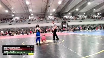 95 lbs Champ. Round 1 - Brenton Crockett, Webb City Youth Wrestling Club vs Chevy Smith, Northwest Grapplers Wrestling Club