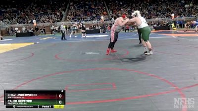 D4-285 lbs Quarterfinal - Caleb Gepford, Pine River Area HS vs Chaz Underwood, White Pigeon HS