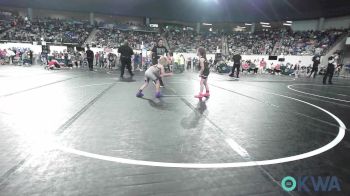 52 lbs Round Of 16 - River Landis, Verdigris Youth Wrestling vs Raelynn Traweek, Mojo Grappling Academy