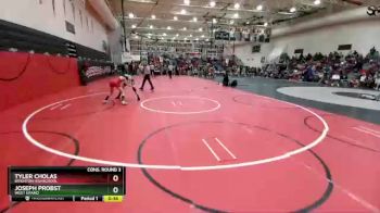 132 Boys Cons. Round 3 - Tyler Cholas, Brighton Highschool vs Joseph Probst, West Grand