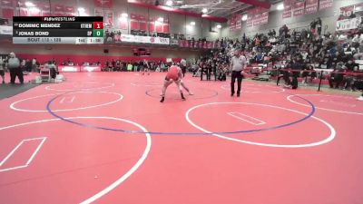 126 lbs Champ. Round 2 - Jonas Bond, Deer Park vs Dominic Mendez, Othello
