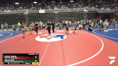 53 lbs Cons. Round 3 - Briar Goe, Jackson Hole Wrestling Club vs Cotey Smith, North Big Horn Rams