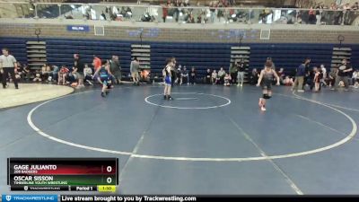 85 lbs Round 4 - Gage Julianto, 208 Badgers vs Oscar Sisson, Timberline Youth Wrestling