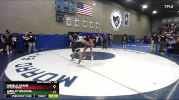 150 lbs Champ. Round 2 - Angelo Adame, Matilda Torres vs Audilio Valencia, Mendota