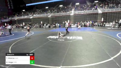 54 lbs Consi Of 4 - Trace Abarca, Casper WC vs KoBurn Hoge, Fergus Wrestling Club