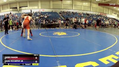 285 lbs Quarterfinal - James Mahon, MI vs David McCarthy Jr, IL