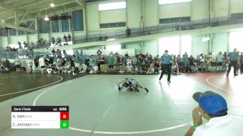 58 lbs Semifinal - Abhisri Vatti, Savage House WC vs Caleb Johnson, Rancho Bernardo WC