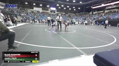 76 lbs Cons. Round 3 - Blaze Passmore, Chase County vs Kaden Crum, Trailblazer Wrestling Club