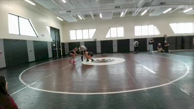 102-112 lbs Champ. Round 1 - Jasmine Platt, Lander Middle School vs Marcella Flannery, Worland Middle School