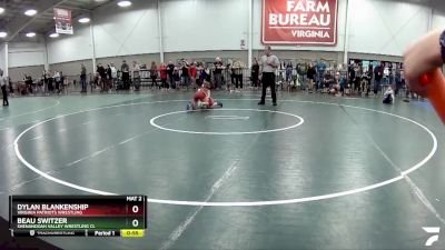 63 lbs Cons. Round 5 - Beau Switzer, Shenandoah Valley Wrestling Cl vs Dylan Blankenship, Virginia Patriots Wrestling